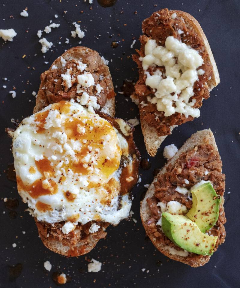 Molletes recipe photo from the Taste of Tucson cookbook by Jackie Alpers