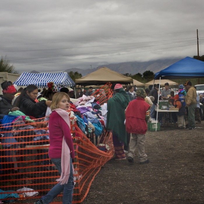 Award winning photography by Jackie Alpers of an outdoor food kitchen photographed for the U.S. White House.