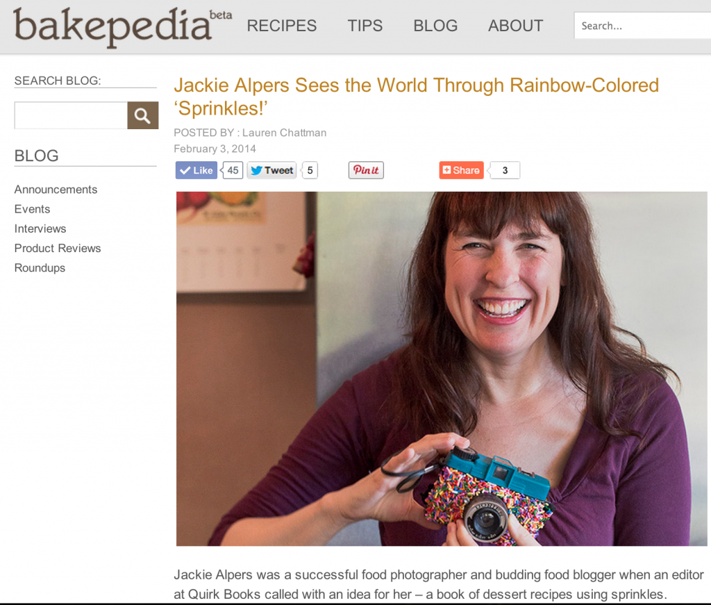 jackie Alpers with sprinkles camera