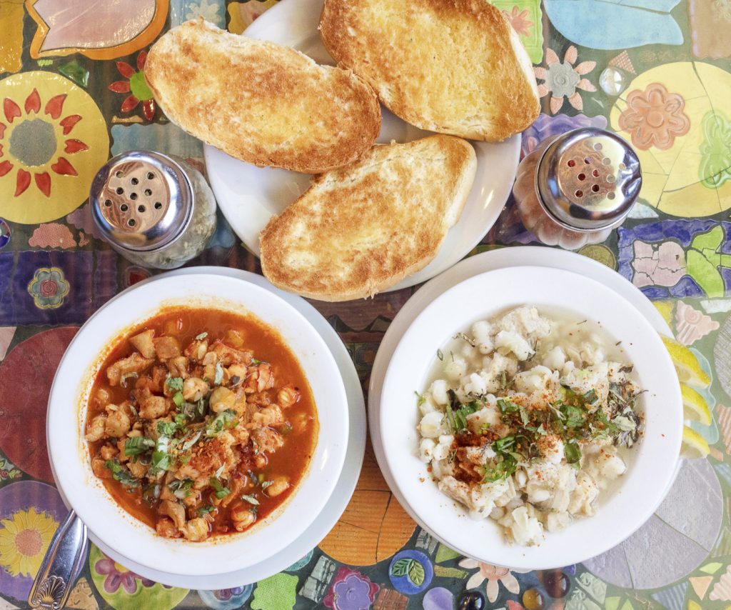 Recipes for Sonoran-style red and white menudo from the Taste of Tucson cookbook by Jackie Alpers
